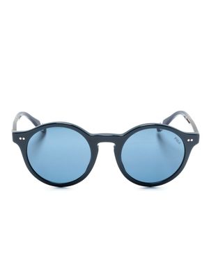 Polo Ralph Lauren lunettes de soleil rondes à effet écailles de tortue - Bleu