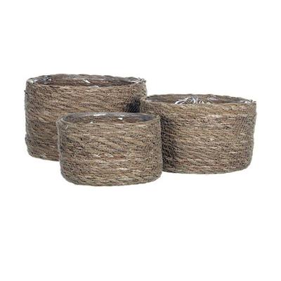 Mandenset Mica Decorations 3 Onderdelen Bruin vlechtwerk
