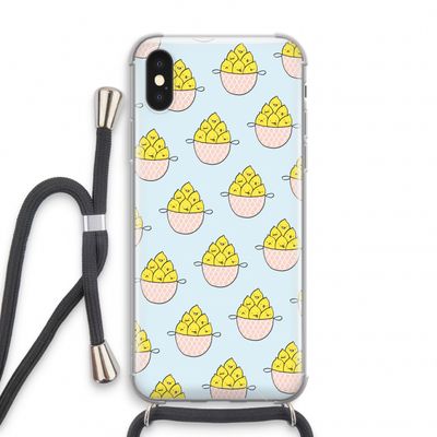 Citroenen: iPhone X Transparant Hoesje met koord