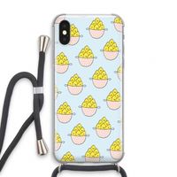 Citroenen: iPhone X Transparant Hoesje met koord