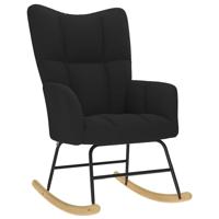 Schommelstoel stof zwart