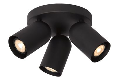 PUNCH Plafondspot Ø 21 cm 3xGU10 Zwart