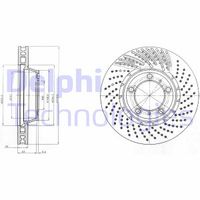 Remschijf DELPHI, Remschijftype: Geventileerd, Inbouwplaats: Links, u.a. für Porsche