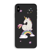 Regenboog eenhoorn: iPhone XS Biologisch afbreekbaar hoesje