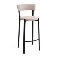 Jesper Home Barkruk 'Obu' Bouclé, kleur Blush Blush (zithoogte 75cm)
