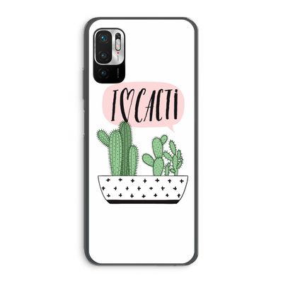 I love cacti: Xiaomi Redmi Note 10 5G Transparant Hoesje
