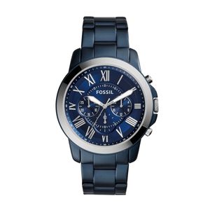 Horlogeband Fossil FS5230 Staal Blauw 22mm