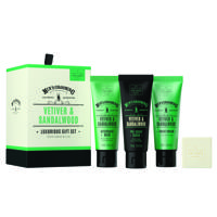 Scottish Fine Soaps Pakket Men's Grooming Vetiver & Sandalwood Luxurious Gift Set 1 Pak