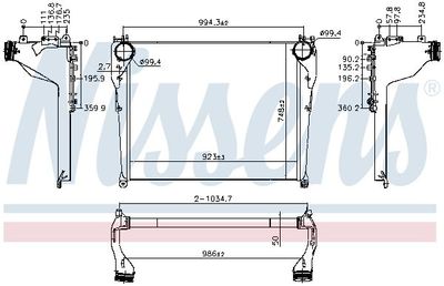 Intercooler, inlaatluchtkoeler 961568