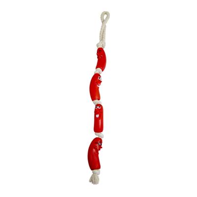 Jack and Vanilla Honden speeltouw met worsten - 65 cm