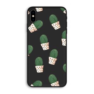 Cactusprint roze: iPhone XS Max Biologisch afbreekbaar hoesje