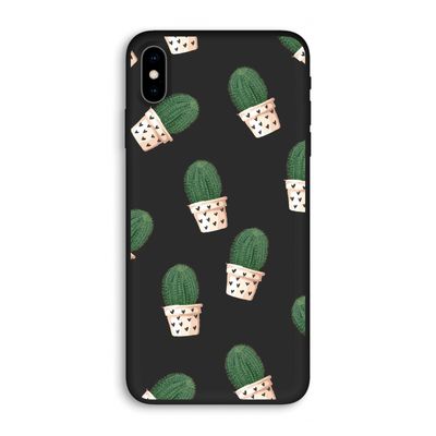 Cactusprint roze: iPhone XS Max Biologisch afbreekbaar hoesje