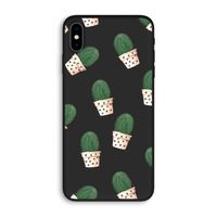 Cactusprint roze: iPhone XS Max Biologisch afbreekbaar hoesje