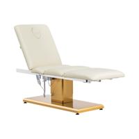 Behandelstoel - 300 W - 190 x 65 x 60 - 76 cm - 200 kg - crème/goud Behandelstoel - 300 W - 190 x 65 x 60 - 76 cm - 200 kg - crème/goud
