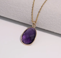 Facetgeslepen Amethist Ketting - Spiritualiteit - Spiritueelboek.nl