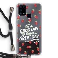 Don't forget to have a great day: Samsung Galaxy M31 Transparant Hoesje met koord