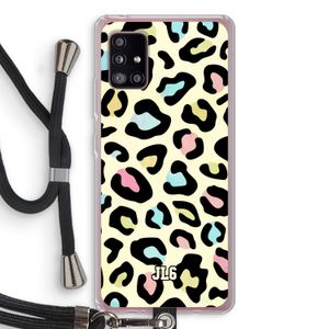 Leopard pattern: Samsung Galaxy A51 5G Transparant Hoesje met koord