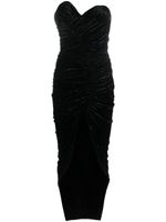 Alexandre Vauthier robe-bustier en velours - Noir