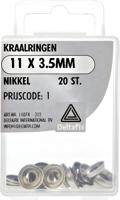 Kraalring 11x3,5mm nikkel 20st - Deltafix