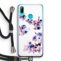 Waterverf bloemen: Huawei P Smart (2019) Transparant Hoesje met koord