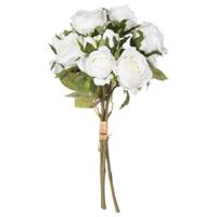 Atmosphera kunstbloemen - boeket - 14 rozen - wit - 40 cm Atmosphera kunstbloemen - boeket - 14 rozen - wit - 40 cm