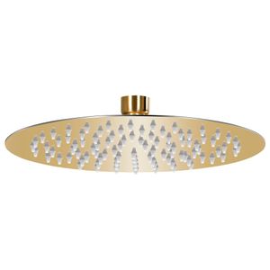 VidaXL Regendouchekop rond 20 cm roestvrij staal goudkleurig