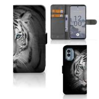 Nokia X30 | Telefoonhoesje | Met pasjeshouder | Tijger
