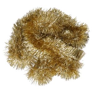 Kerstslinger - goud - 270 x 7 cm - glans - lametta/folie slinger