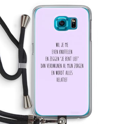 Relatief: Samsung Galaxy S6 Transparant Hoesje met koord