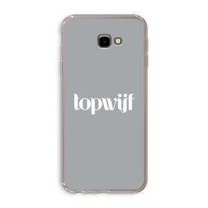 Topwijf Grijs Wit: Samsung Galaxy J4 Plus Transparant Hoesje