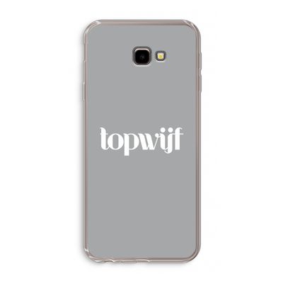 Topwijf Grijs Wit: Samsung Galaxy J4 Plus Transparant Hoesje