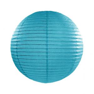 Luxe bol feest lampion - turquoise blauw - dia 25 cm - papier