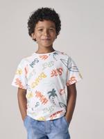 Jongensshirt met grafisch vakantiemotief meerkleurig