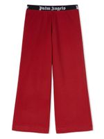 Palm Angels Kids pantalon en coton à taille à logo - Rouge