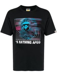 A BATHING APE® t-shirt en coton à imprimé graphique - Noir