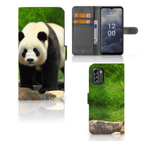 Nokia G60 Telefoonhoesje met Pasjes Panda - thumbnail