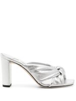 Jimmy Choo sandales Avenue 85 mm en cuir à effet métallisé - Argent