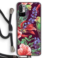 Papegaaien: Xiaomi Redmi Note 10 5G Transparant Hoesje met koord