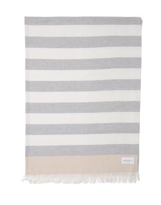 Marc O&apos;Polo Per plaid woven wool blend Neutral Grey Offwhite