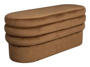 Dutchbone Bankje 'Aditi' Velvet, 93cm, kleur Bruin