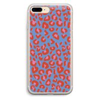Leopard blue: iPhone 7 Plus Transparant Hoesje