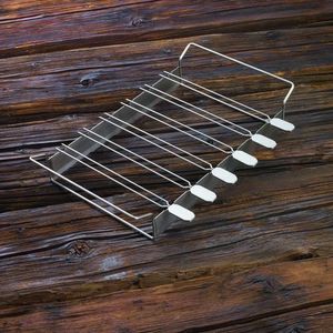 Rösle Barbecue - BBQ Accessoire Spiezen met Houder Set van 6 Stuks - Roestvast Staal - Zilver