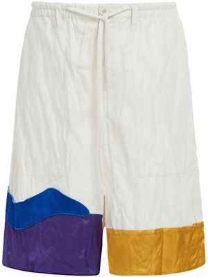 Marni short sarouel à imprimé graphique - Blanc