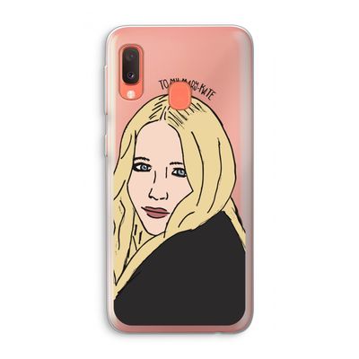 Mary Kate: Samsung Galaxy A20e Transparant Hoesje
