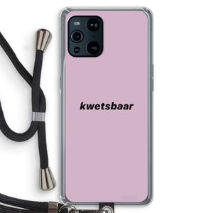 kwetsbaar: Oppo Find X3 Transparant Hoesje met koord