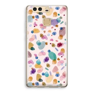 Terrazzo Memphis Pink: Huawei P9 Transparant Hoesje