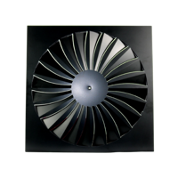 Whisper Wervelrooster Voor Inleg Systeemplafond - 595 X 595mm - Ø530mm - Luchtafvoer En Toevoer - Sta