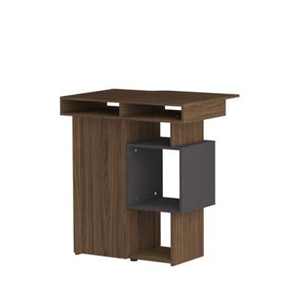 Symbiosis bartafel Kube - walnootkleur/grijs - 101,1x89,5x67 cm