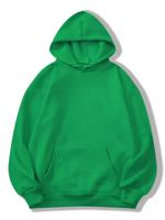 Bon&Bon Black Thermal Lined Hoodie - Casual Drop Shoulder Pullover Green / L