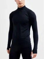 Thermoshirt heren lange mouw met rits - Core dry - Mannen baselary - Warm thermo ondergoed